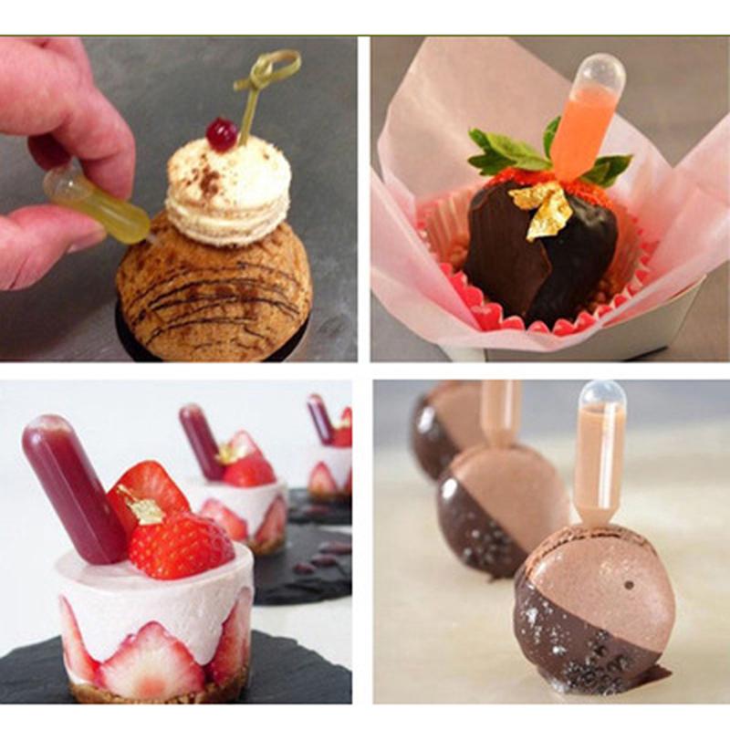 50 шт./упак. капельницы для мороженого, желе, молочного коктейля, соломенная капельница для торта, одноразовые