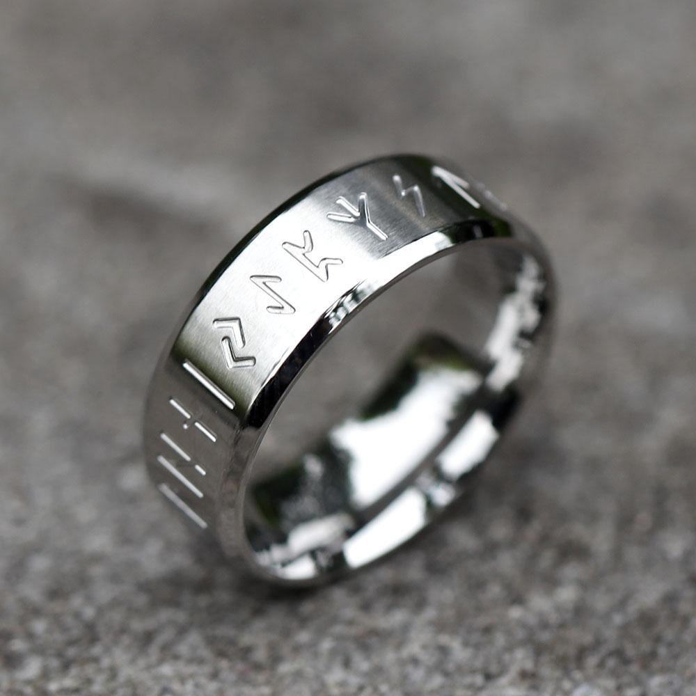 2026 NEW Men's 316L Stainless-steel Rings Retro Odin Norse Viking Amulet Rune RING for Teen Fashion Jewelry Gifts Free Shipping