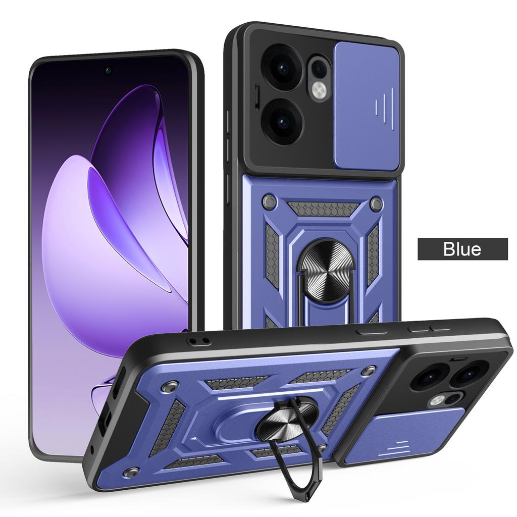 Чехол для Oppo Reno15 F Чехол OPPO Reno 15 Pro mini max FS Магнитное кольцо-держатель Бронированный чехол для телефона Защитная задняя крышка со шторкой для камеры