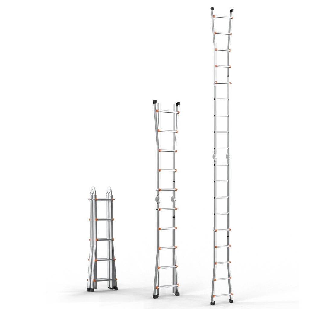Telescoping Ladder A Frame 19 FT Extension Multi-Function for Homework