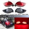 Светодиодный задний фонарь для Peugeot 206 206CC 2004 2005 2006 2007 2008 Задний указатель поворота Задний тормоз Стоп-сигнал Противотуманная фара Красный