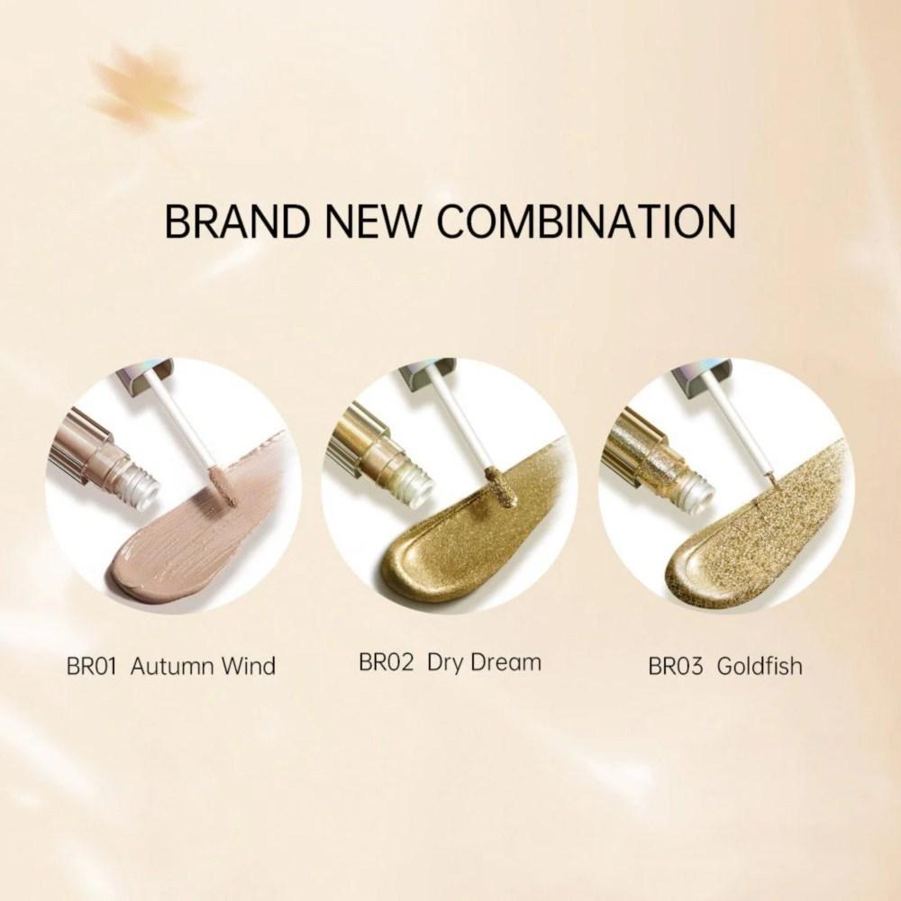 ZEESEA Earth Tones 3-цветный набор жидких теней для век