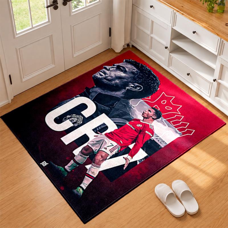Cristiano Ronaldo Carpet Door Mat for Living Room or Bedroom Protective Mat Under Chair Office Decoration Christmas Gift Birthday Present