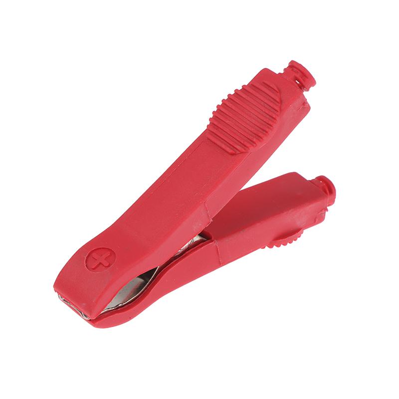 2Pcs 30A Insulated Crocodile Clips Low Voltage Wire Lead Test Alligator Clamps Red/Black