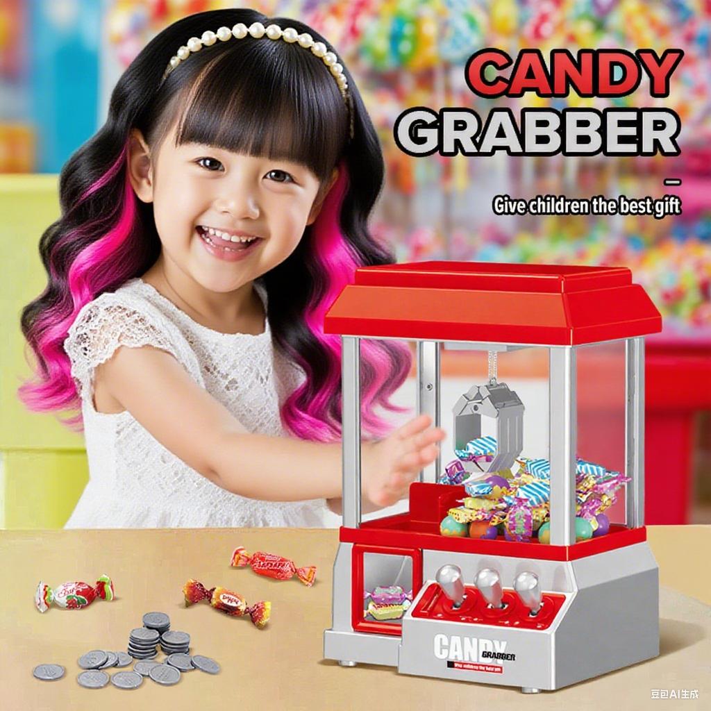 Нетоксичная Candy Claw Machine Электронная машина Аркадная Claw Machine Ретро Карнавальная Музыка 24 Вида Игр Игра на День Рождения Рождественские Детские Игрушки