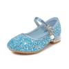 Girls Princess Sequin Dress Shoes Piano Show Toddler Little Kid Fashion Heels Non-slip All