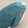 Handmade Craft Wooden Whale Statue Blue Color Mini Whale Statue Home Desk Decor  Home Decoration