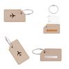 Suitcase Tag Travel Luggage Tag Baggage Tag PU Leather Luggage Tag with Steel Loops for Backpacks School Bag