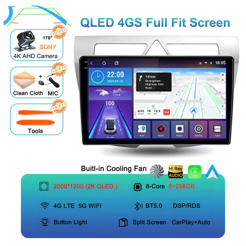 Автомобильное радио Android 14 для Kia Morning Picanto 2007 2008 2009 2010 Навигация Мультимедийный проигрыватель Стерео GPS WiFi+4G Carplay+Auto BT