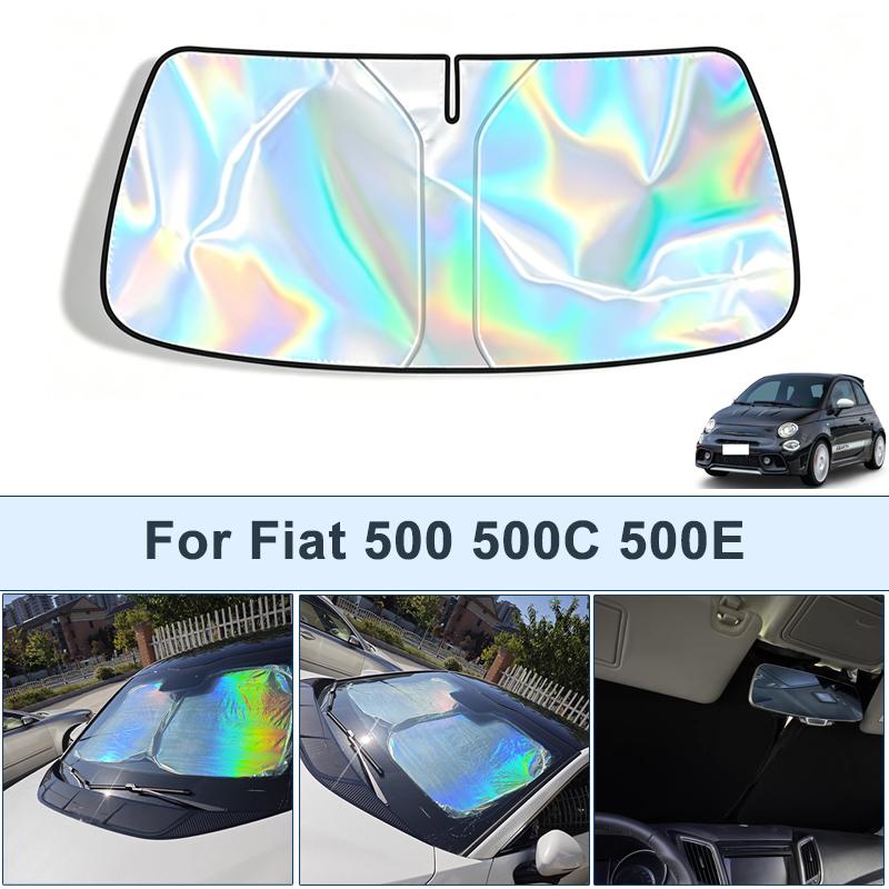 Складной солнцезащитный козырек на лобовое стекло для Fiat 500 500C 500E, отражающий УФ-лучи, чехол для защиты от солнца, аксессуары для салона автомобиля