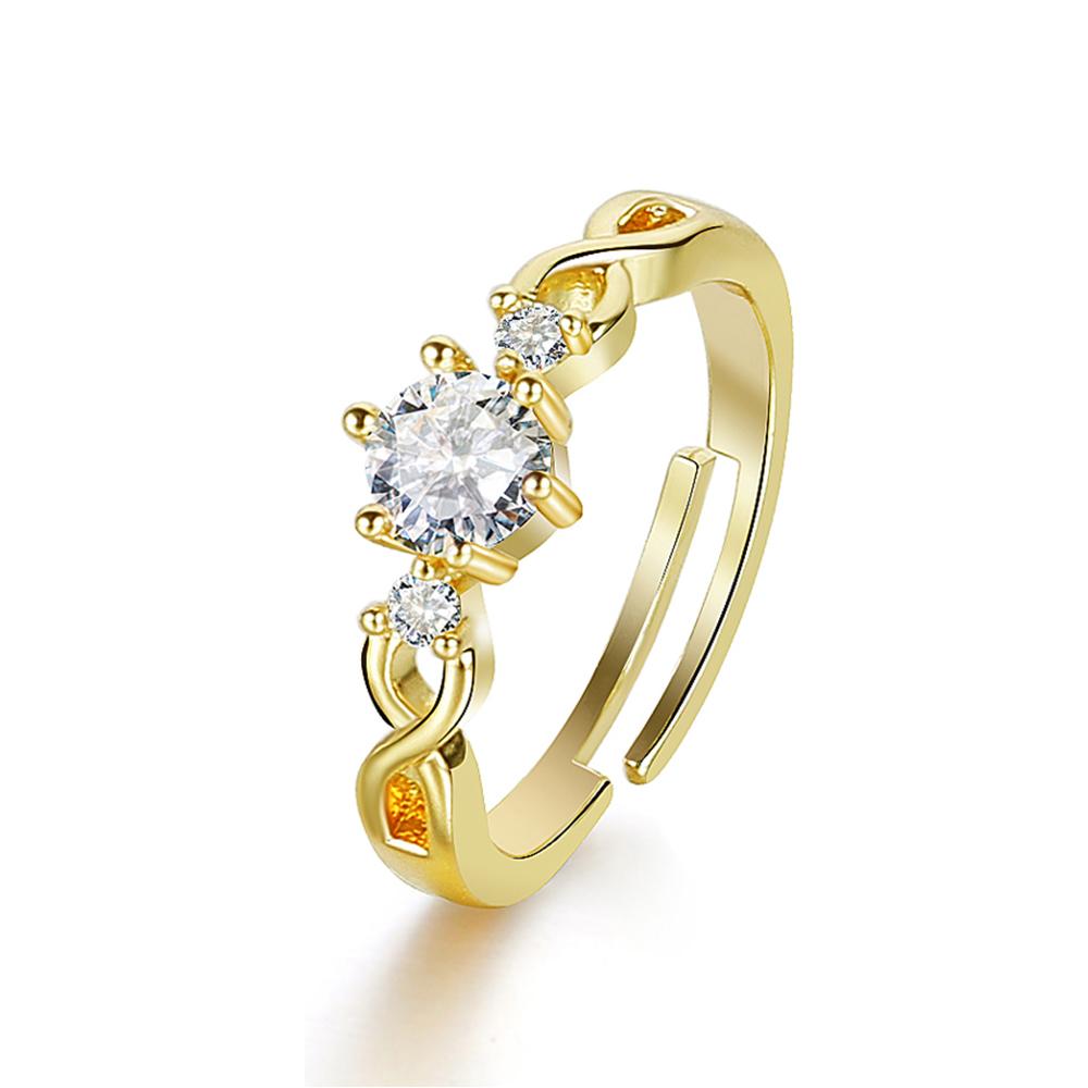 2023 Новая мода кольцо из 2 предметов Роскошный набор колец с бриллиантами унисекс Открытие Регулируемый изысканный подарочный набор колец Комбинация