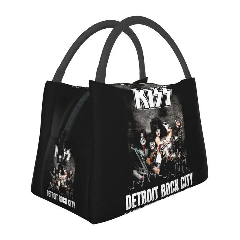 KISS с логотипом и лентой, термосумка для ланча для женщин, герметичная, термосумка для ланча, для офиса, пикника, путешествий