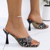 2024 Summer New Sandals Women High Heels Shoes for Woman Fashion Square Head Sexy Dress Wedding Pumps Zapatos De Mujer