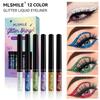 MLSMILE Pearl Eye Eyeliner Explosion Color Sequins, Waterproof, Waterproof and Not Blooming Eyeliner Set