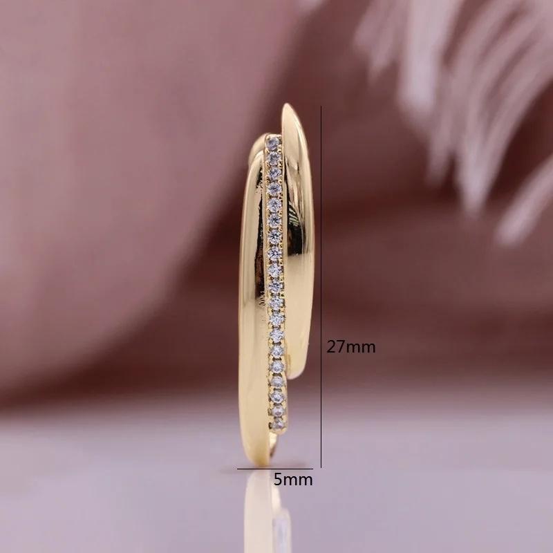 Роскошные серьги с цирконами, инкрустированные медью, женские круглые серьги, длинные овальные серьги