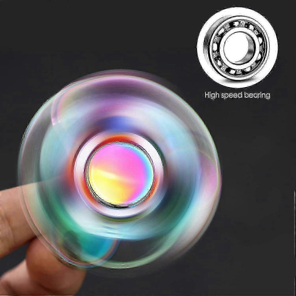 Fidget Spinner Toy Durable Stainless Steel Bearing High Speed Spins Precision Metal Hand Spinner Edc Adhd Focus Anxiety Stress Relief
