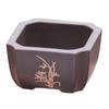 Durable Thick Flower Pot Imitation Purple Clay Bonsai Succulent Basin Simple Plant Bowl  Home