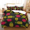3D Painting Style Bedding Set King Queen Bed Down Duvet Cover Pillowcase 2/3pcs Pineapple Pattern Bed Cover Luxury Home Textile Gift