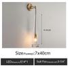 Nordic  creative living room Crystal wall lamp fashion modern minimalist model bedside copper wall lamp bedroom Corridor