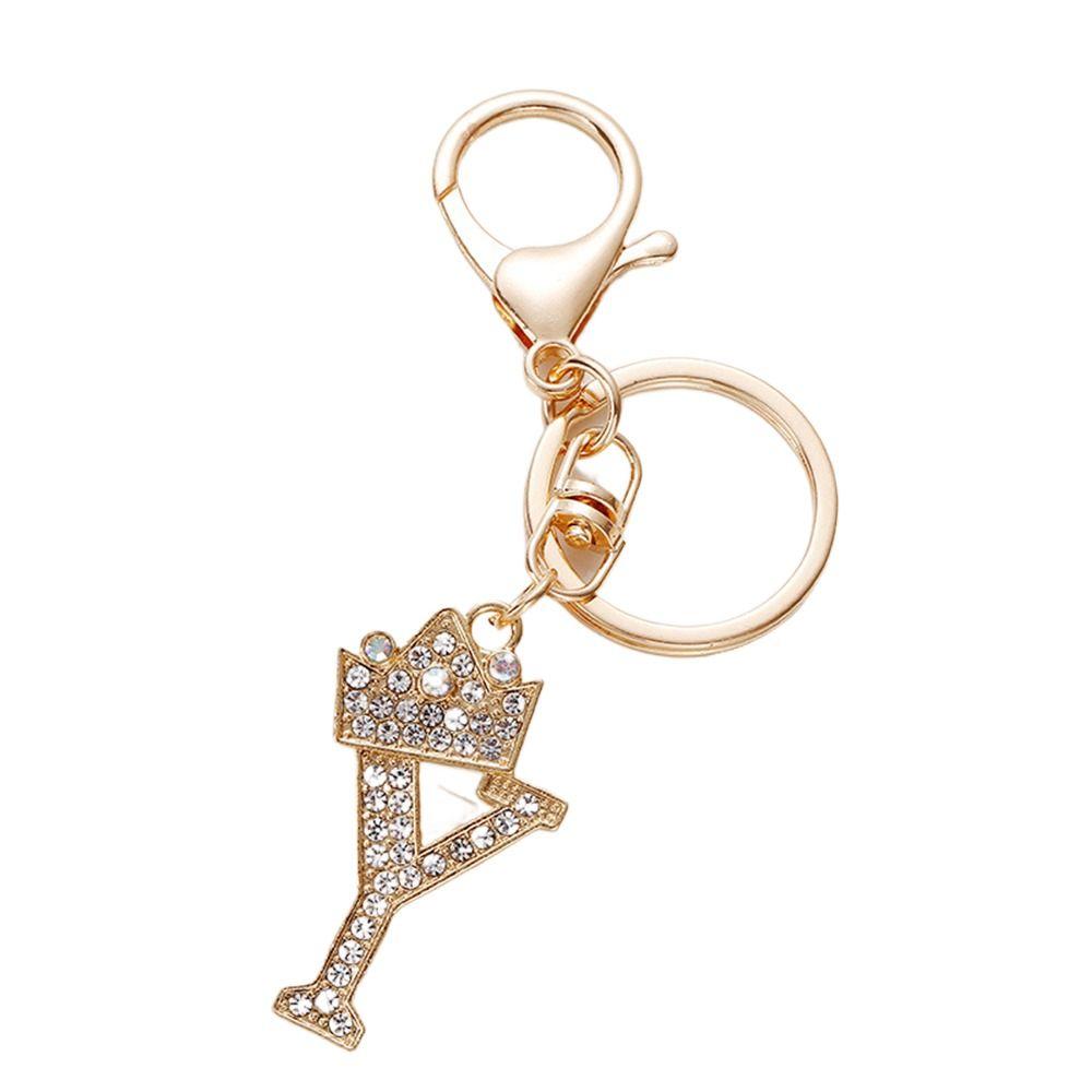 Автомобильный брелок с английским алфавитом, брелок для ключей с 26 буквами, брелок с 26 буквами, брелок с буквой Корона