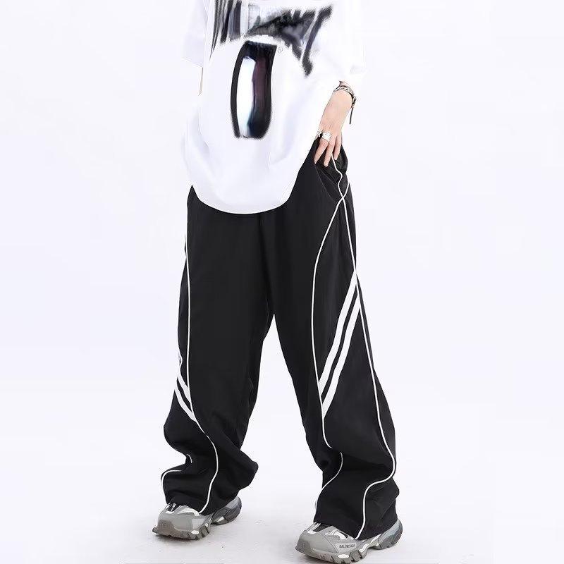 Men's Summer Japanese-Style Loose Straight Wide-Leg Street Fashion Trousers