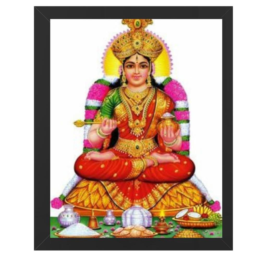 Hindu Religious Shiva and Maa Annapurna Devi Design Wall Art Painting Frame For Home Decoration And Gifting, Traditional Temple Artwork