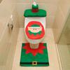 Decorative Products Christmas Decorations Bath Mat Rug Set Toilet Case Toilet Mat Toilet Seat Cover