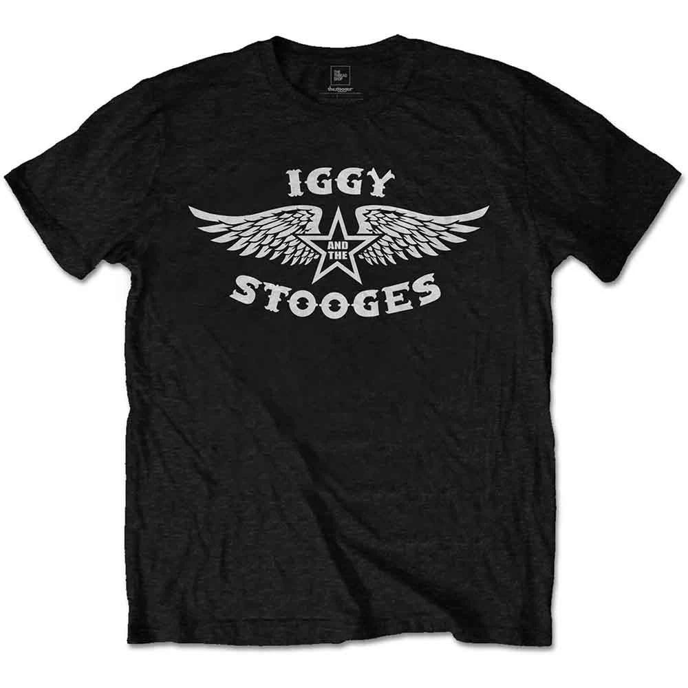 Футболка Iggy & The Stooges Крылья Логотип группы новая Официальная Мужская Черная