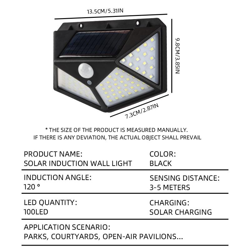 Многофункциональная солнечная лампа для уличного украшения сада, солнечный светодиодный светильник, водонепроницаемый солнечный свет, прожектор с датчиком движения