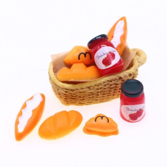 1 комплект, модель хлеба, реалистичная миниатюрная бутылка для соуса, набор моделей хлебной корзины, кукольный домик, микропейзажное украшение