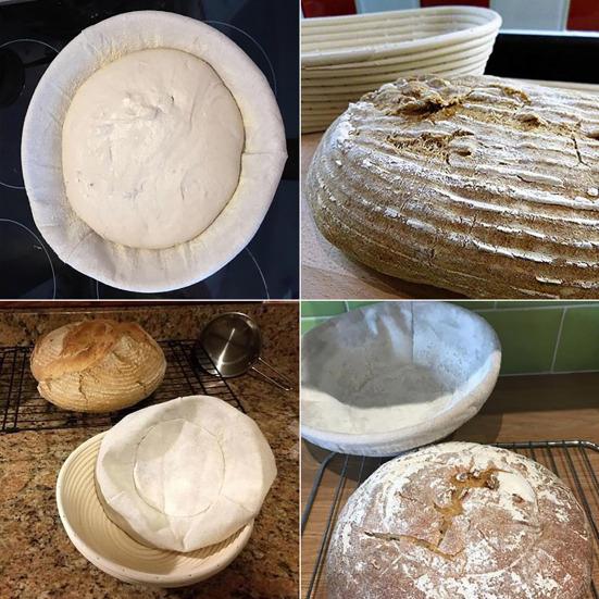 Ротанговая расстоечная корзина Круглая Баннетон для выпечки хлеба на закваске Включает вкладыш Натуральные плетеные вручную корзины для ферментации для домашних пекарей Ремесленный хлеб