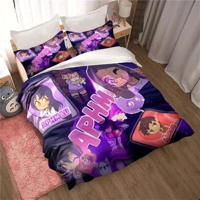APHMAU Каваий Постельный комплект APHMAU Набивной Постельный комплект с наволочкой Пододеяльник для кровати Мягкое Постельное белье размера Квин-сайз Кинг-сайз Домашний Взрослый для мальчиков