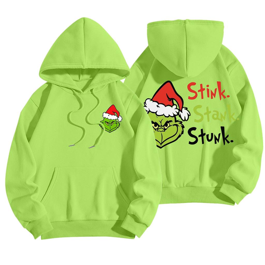 Женская мода, легкий женский свитер с длинными рукавами и карманами, рождественская толстовка с капюшоном