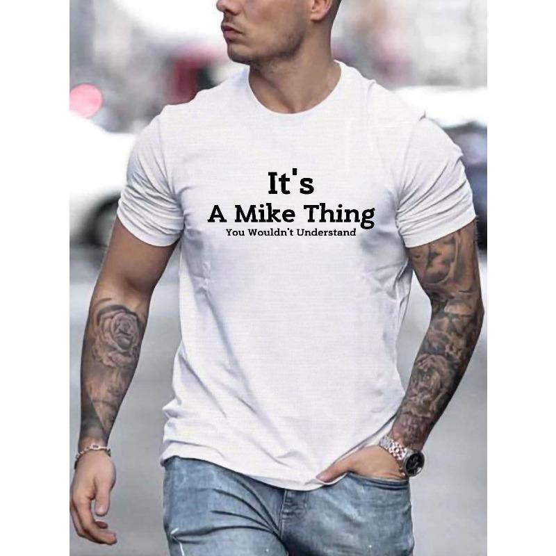 Мужская повседневная футболка Mike THING с коротким рукавом и круглым вырезом для лета, больших размеров