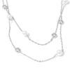 Eetit New Square Chain Stylish Stainless Steel Simulated Pearls Layered Stacking Necklace Women Fashion Charm Collar Jewelry