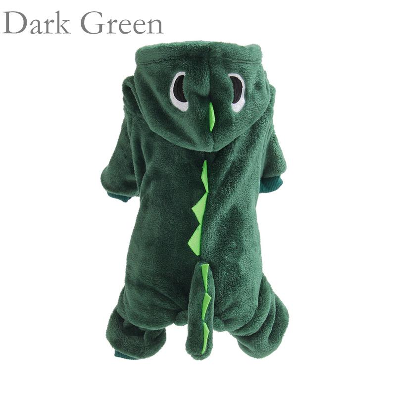 1PC Puppy Dinosaur Pet Clothes Plush Clothes Warm And Comfortable Funny Winter Kitten XS-XL