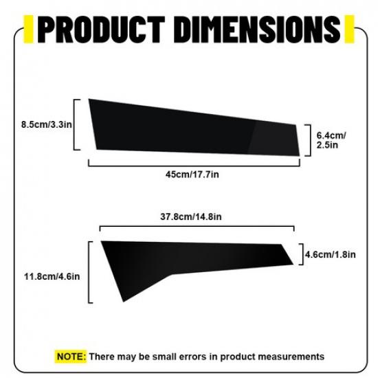 6pc For Porsche Macan 2014- Door Window Trim Black Cover Pillar Posts Cover