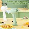 Portable Hand Mixer Electric USB Rechargeable Cordless Egg Beater with 2 Stirring Nets 3 Speeds Kitchen Whisk for Baking
