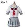 Japanese Anime Love Live Sunshine Cosplay Costume Takami Chika Girls Sailor Uniforms Aqours School Uniforms