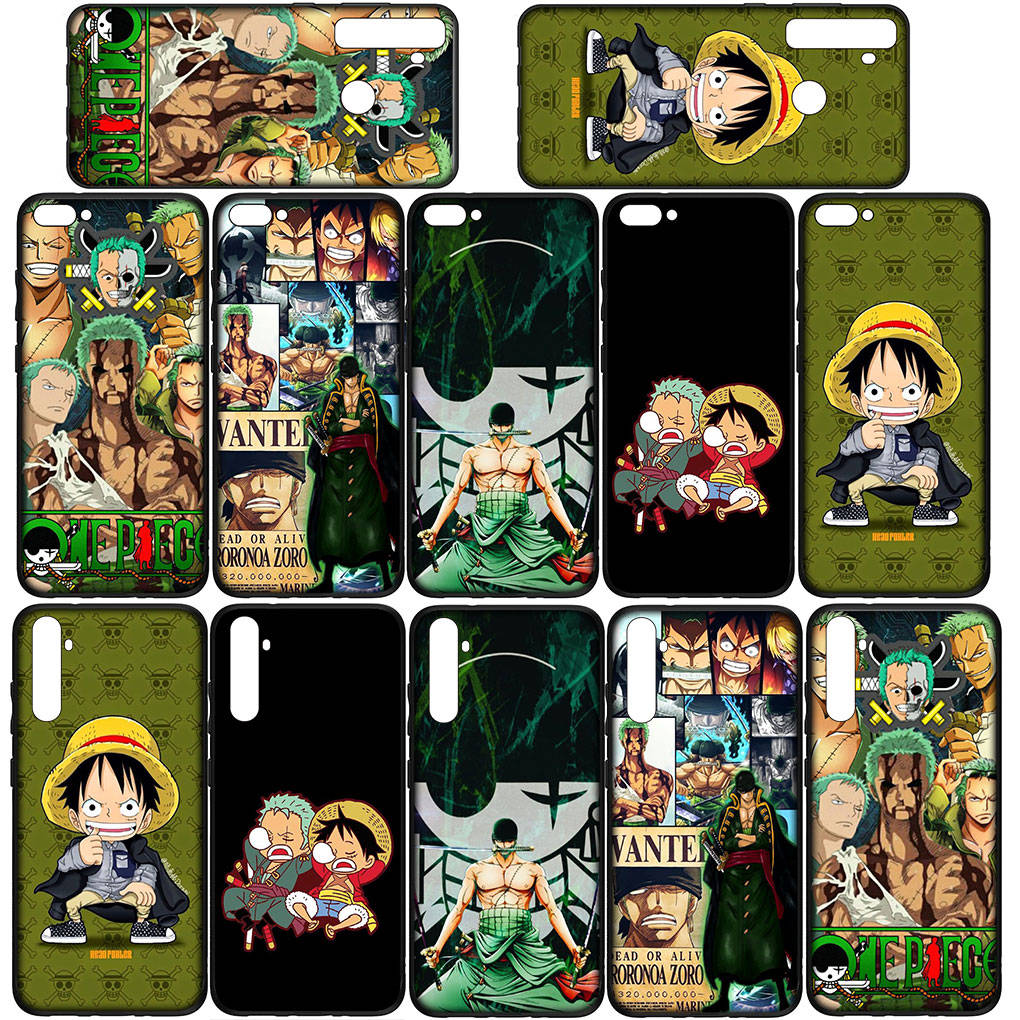 Чехол для телефона Samsung Galaxy S25 S24 S23 iPhone 16 15 Redmi Note 14 13 12 16E 11 Pro Max XR OPPO Moto Huawei Cute Luffy One Piece Roronoa Zoro Cover