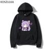 Горячая толстовка с капюшоном Genshin Impact женская манга Harajuku Kawaii Keqing толстовка унисекс с графическим рисунком зима 2022 игровой свитшот пуловер Sudadera