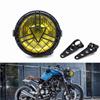 JIAHER Motorcycle Headlight 6.5" + Bike Headlight Guard + Headlight Stay Universal Motorcycle Halogen