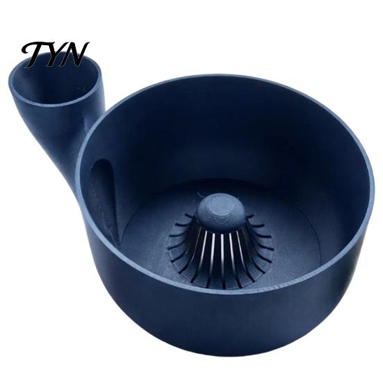Kitchen Colander with Pouring Spout Berry Swirl Washing Bowl, 3D Printed Vortex Fruit Cleaner Home Vegetable Drainer Pour Spout, Hollow Drain