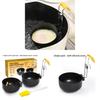 Foldable Egg Poacher Set With Non Stick Round Shape For Home Kitchen Cooking