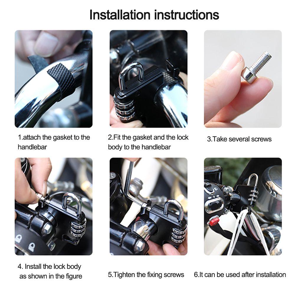 Fixed Helmet Password Lock E-Bike Motorcycle Scooter Cycling Supplies Electric Bicycle Security