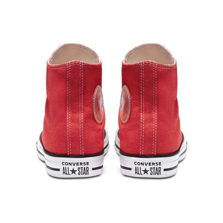 Converse Chuck Taylor All Star Sucker Love Denim High Top Classic Versatile Canvas Shoes Women Sneakers Red 163305C