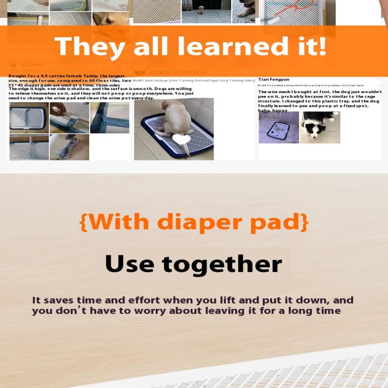 Dog Potty Training Toilet, Plastic Dog Pee Pad Holder With Removable Net, Reusable Dog Potty Trainer Dog Toilet Tray For Pets Up