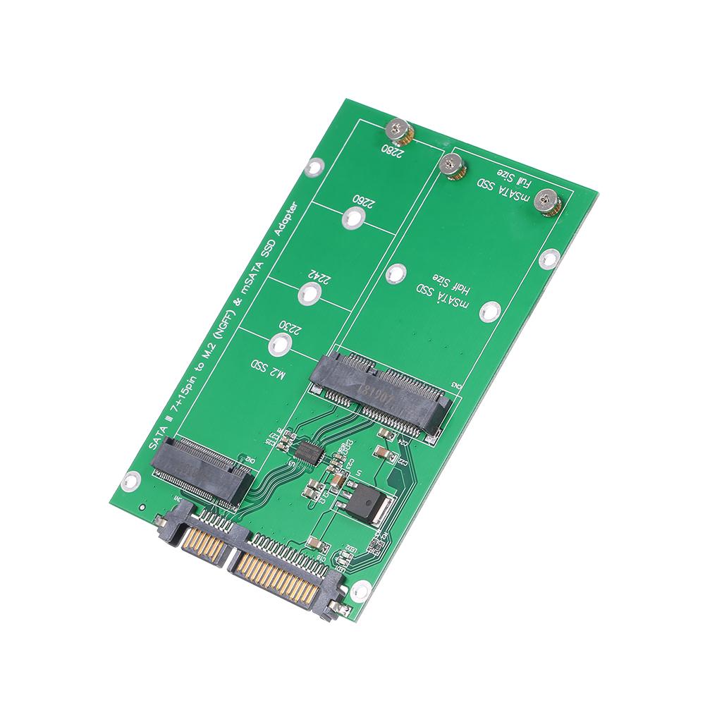 M.2 NGFF To SATA Adapter Card MSATA SSD To SATA III Converter Support 2230 2242 2260 2280