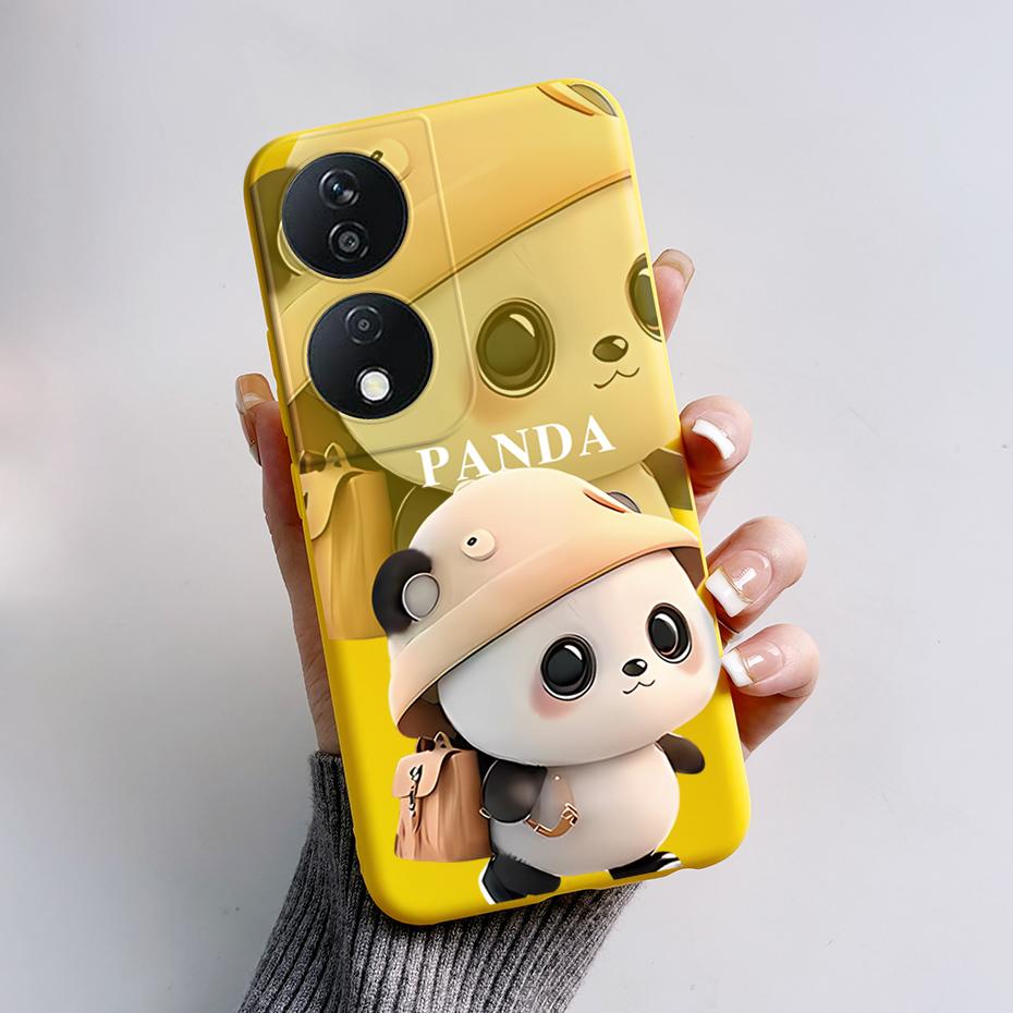 Чехол-книжка для Honor 90 Smart, милый кролик, панда, мягкий силиконовый задний чехол для Honor 90 Smart 90Smart CLK-NX1 CLK-NX3, чехол для телефона Coque