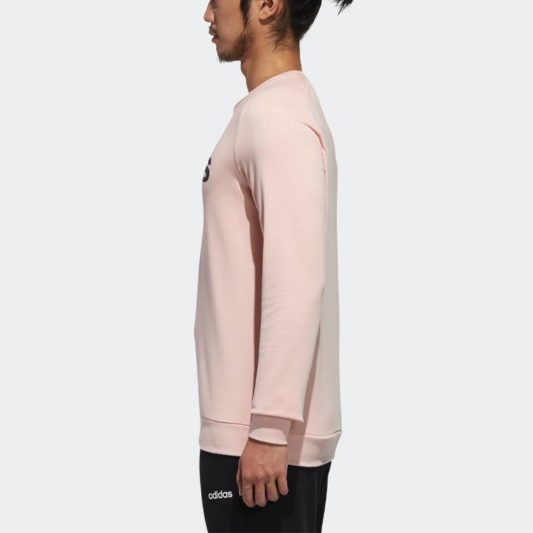 adidas Пуловер с круглым вырезом и принтом нео-логотипа, мужские топы, розовый DT8306